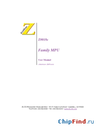 Datasheet Z8018010FEC manufacturer Zilog